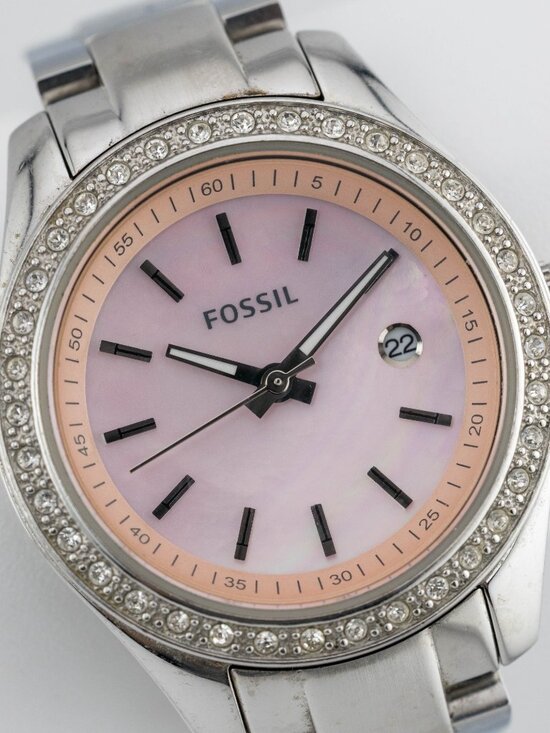 Fossil ES2999 Crystal-Bezel Quartz Analog Women\'s Watch New Battery main image 7